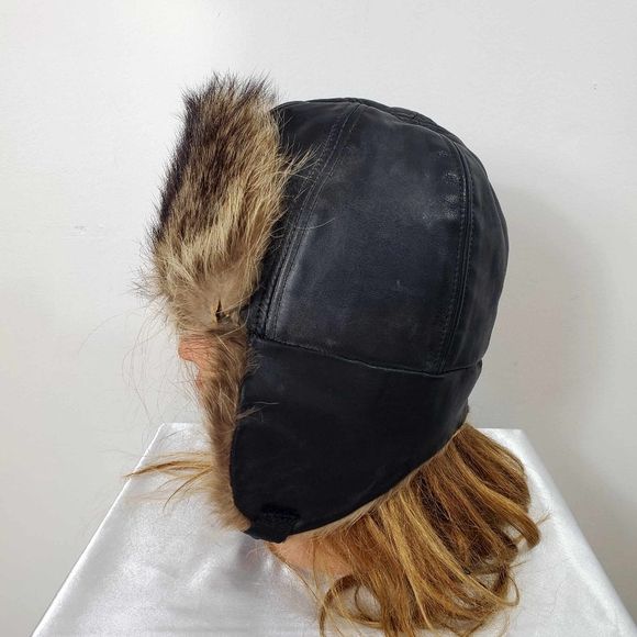 Vintage made in Canada Style aviator Fur Hat - Picture 2 of 11